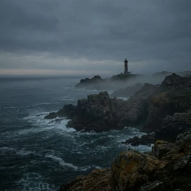 Stimmungsvolle Küstenlandschaft in der Dämmerung, die Ruhe und Weite vermittelt